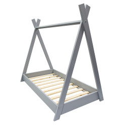 Wooden teepee tent bed 160x80cm + STANDARD mattress